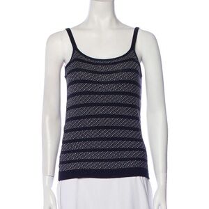 Giorgio Armani Striped Scoop Neck Top Size: S | US4, IT40